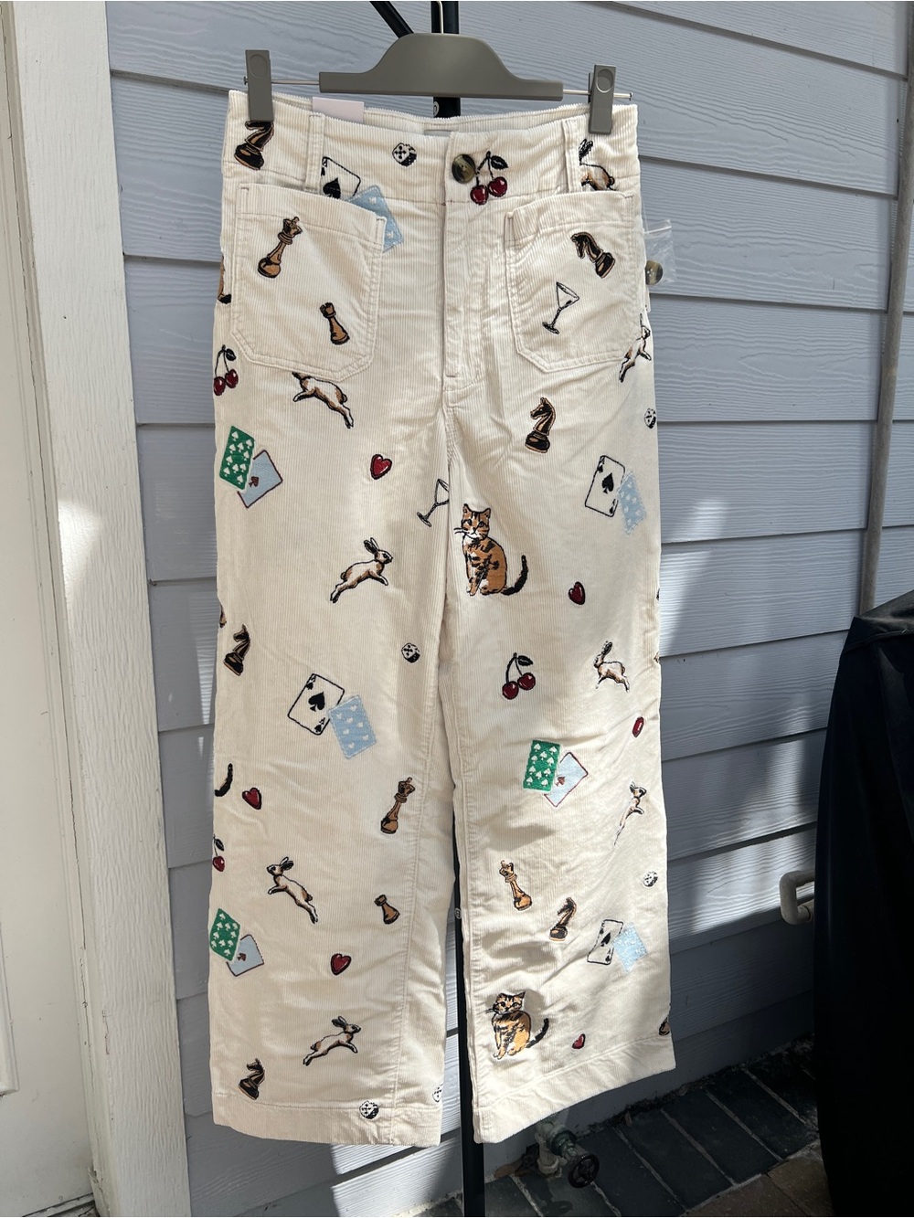 Anthropologie Maeve Cream Pants 29 Tall - Picture 8 of 10